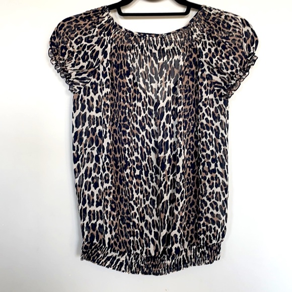 SOLD | Animal Print Sheer Top XS - Picture 3 of 6
